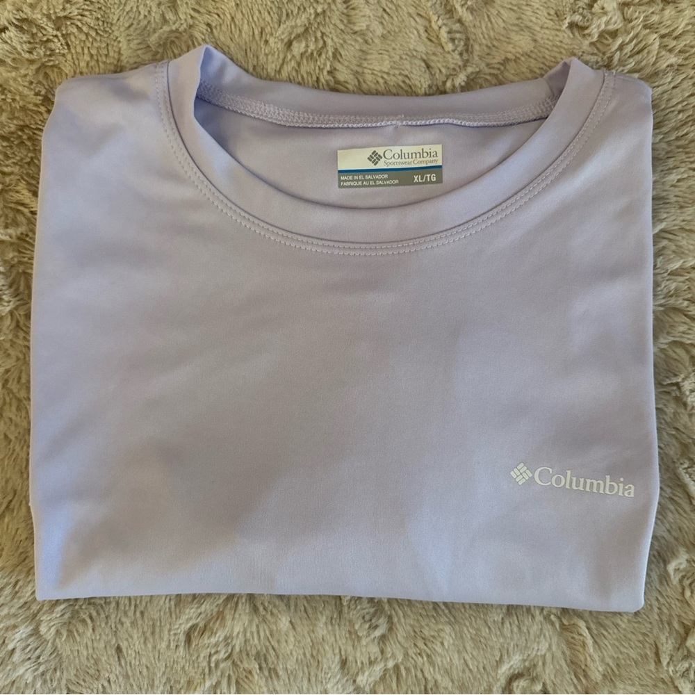 Columbia Omni-shade Light Purple Long Sleeve Tee